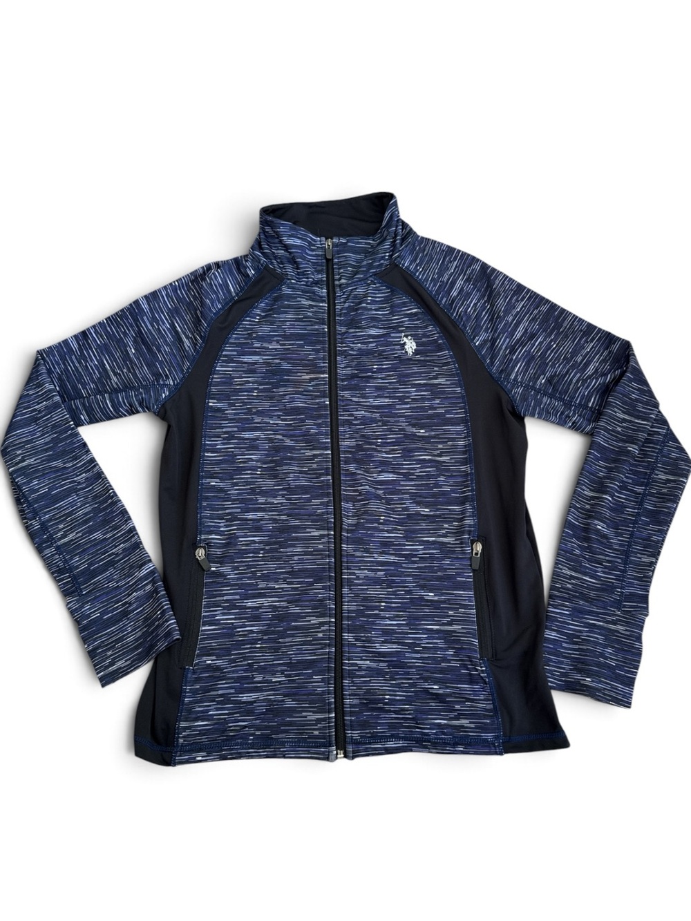 U.S. Polo Assn. Women’s Space-Dye Full-Zip Track Jacket – Size Large
